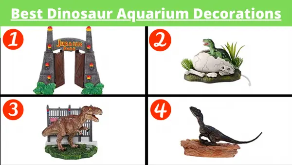 dinosaur themed aquarium decorations