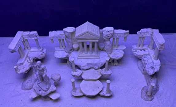Atlantis themed aquarium decor